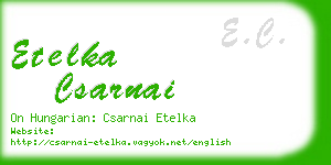 etelka csarnai business card